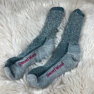 Smartwool Socks Womens Size 8-10 Heathered Green Mid Calf Merino Thick Warm